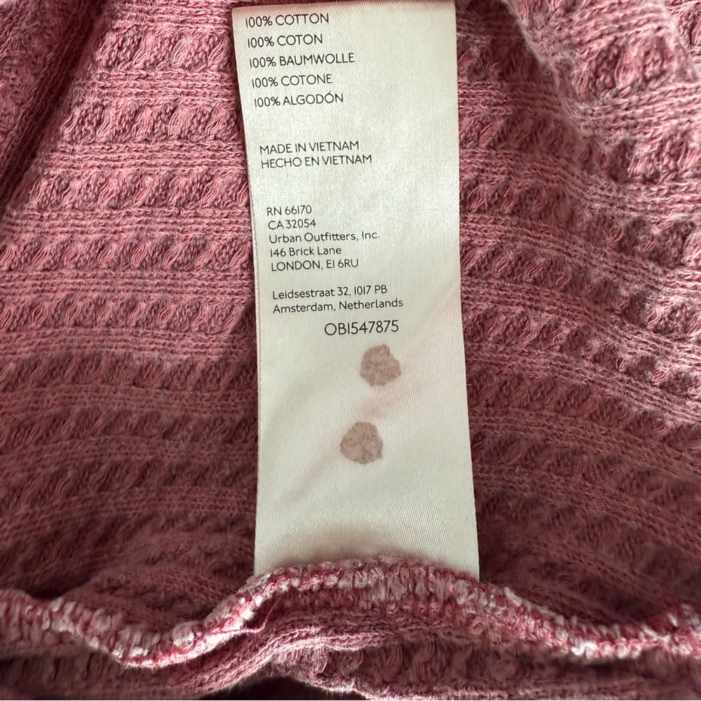 Free People We the Free New Magic Thermal‎ Cowboy Size Small Rose - Picture 7 of 9